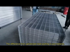 ตะแกรงเหล็กชุบสังกะสีสีเงินแผ่นตาหมากรุกน้ำเสียกลางแจ้ง